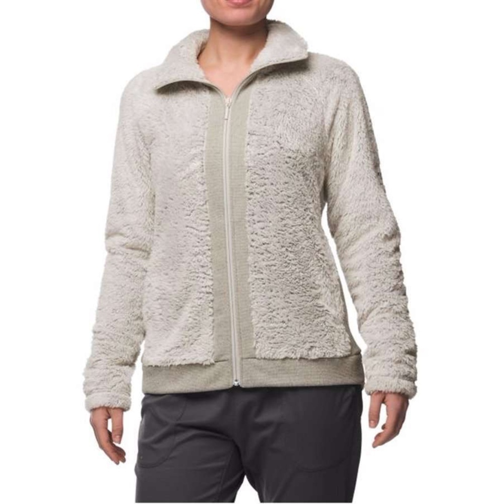 The North Face Furry Fleece High Pile Full Zip Jacket Rainy Day Ivory Size Small